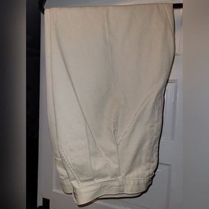 Hunt Club cream color pleated dress pants 42x30